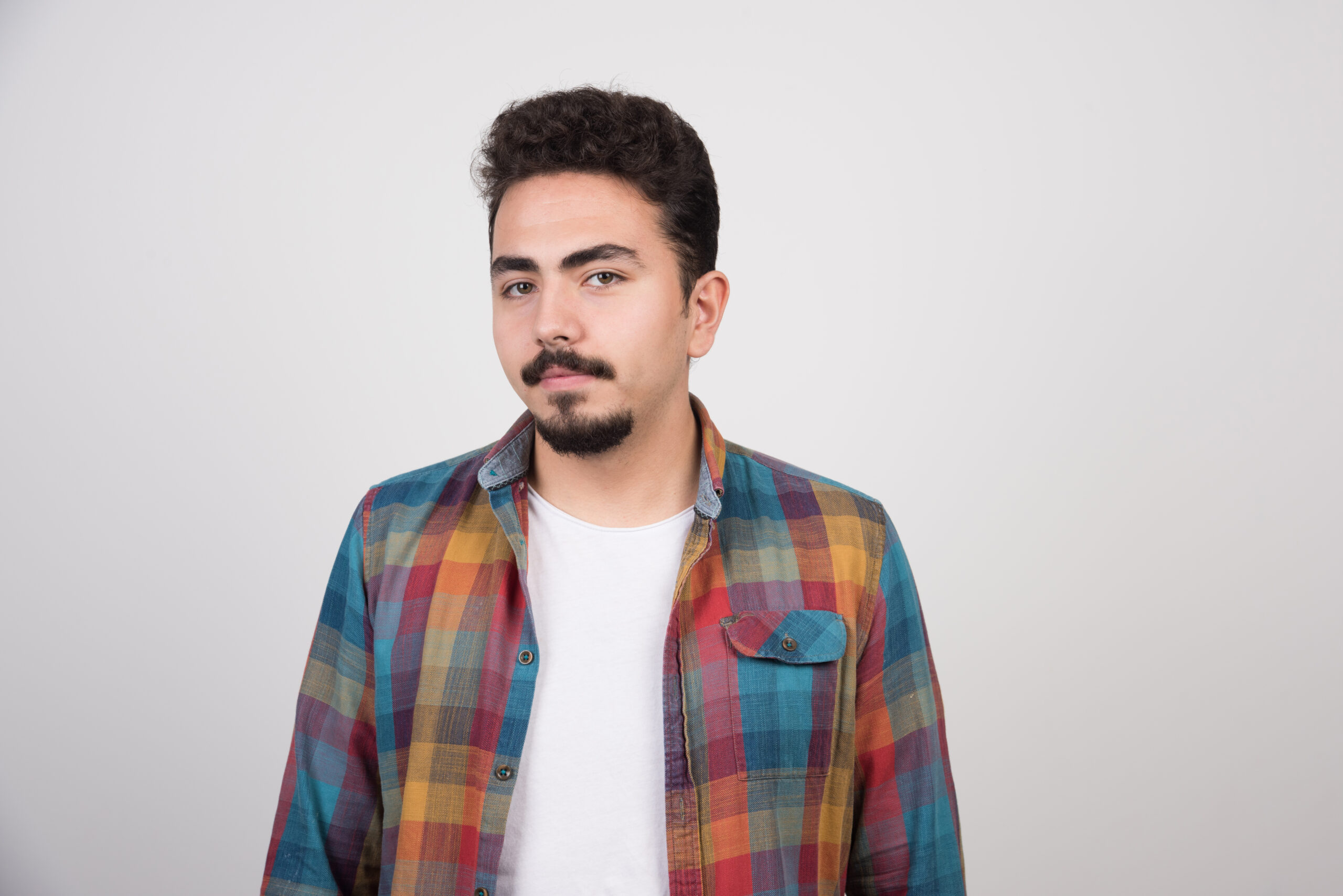confident handsome guy looking at camera